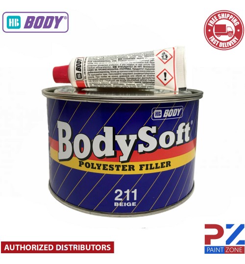 HB Body 211 Bodysoft Polyester 2K Car Body Filler 1kg